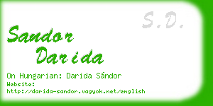 sandor darida business card
